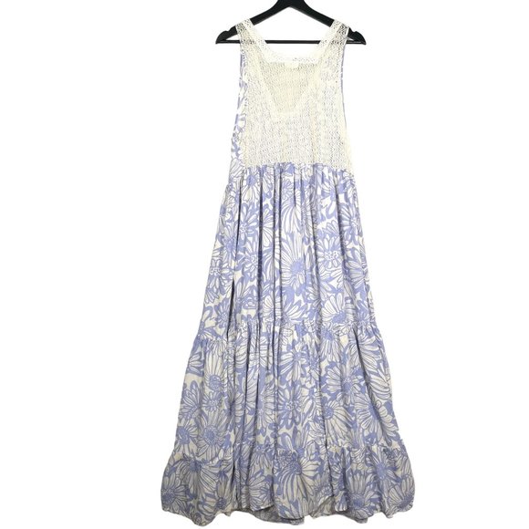 Free People Tiers For You Maxi Dress sz M - Picture 4 of 10